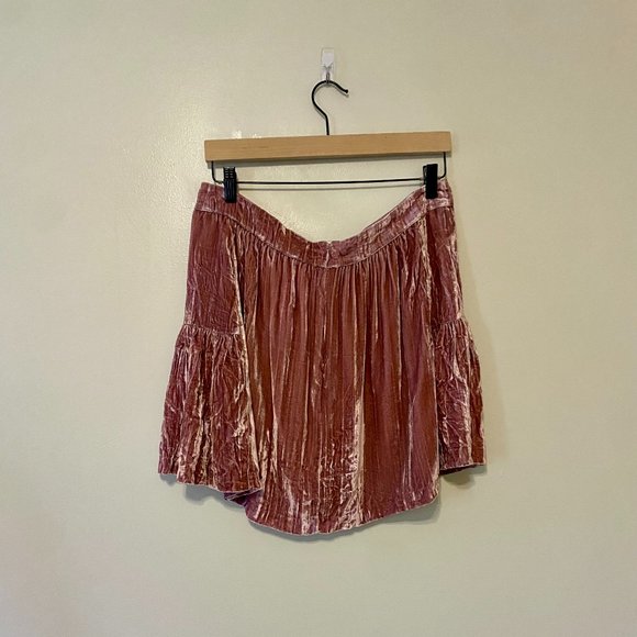 Crushed Velvet Mini Skirt - Picture 4 of 9
